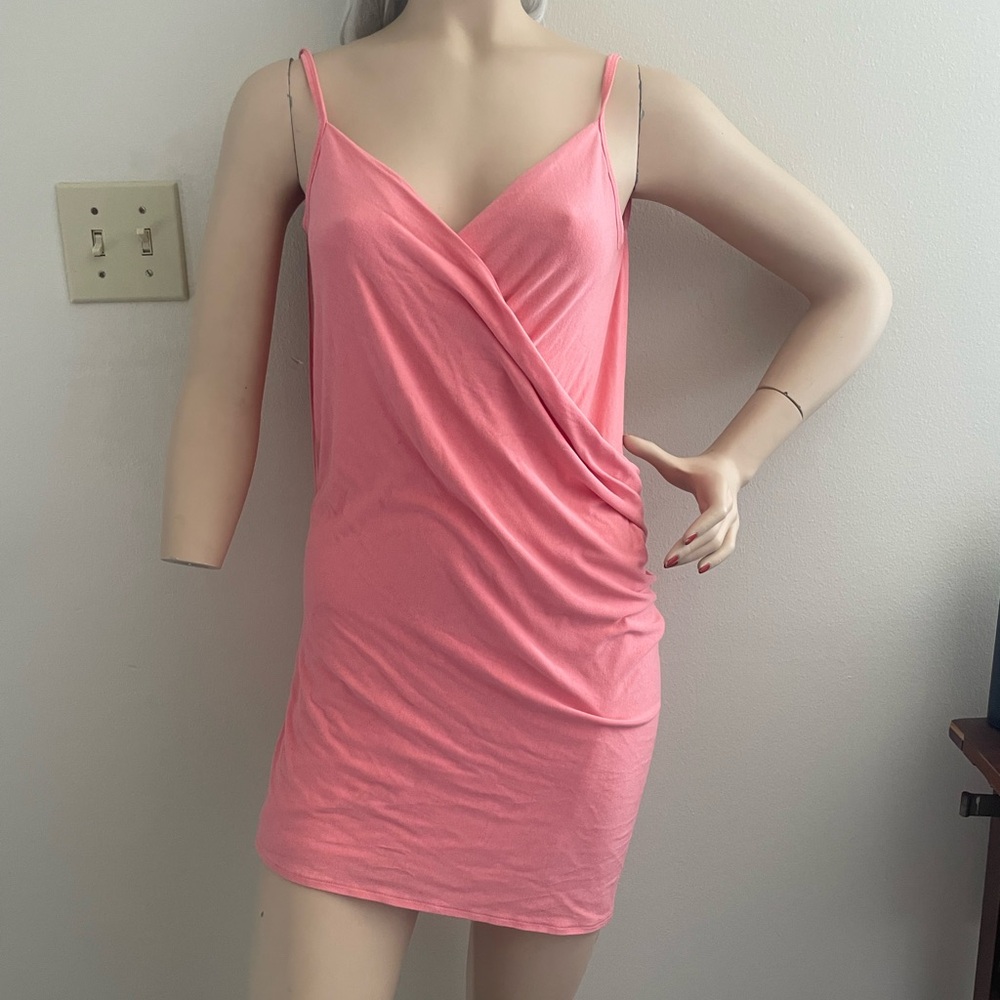 Moda International Pink Spaghetti Strap Swim Coverup
